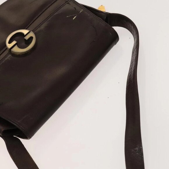 GUCCI GG Canvas Bag Leather 2Set Black Brown Auth 138508 - Picture 10 of 13